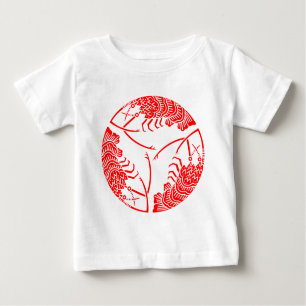 Drei von Kopf bis Schwanz gespitzte Hummer Baby T-shirt