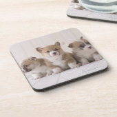 Drei Waliser Corgi Untersetzer (Linke Seite)