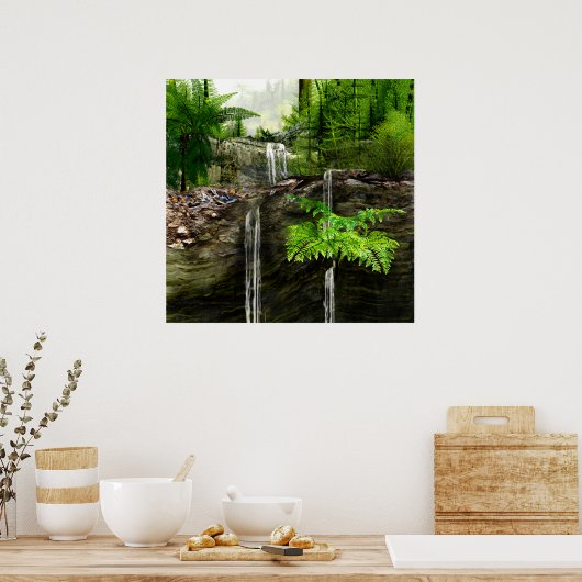Drei Wasserfälle Poster (Küche)