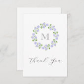 Drei Wasserfarben-Hydrangeas-Blumenreath Dankeskarte (Vorne/Hinten)