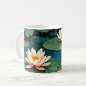 Drei Wasserlilien Kaffeetasse (Vorderseite Links)