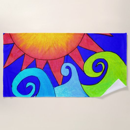 Drei Waves Strandtuch (Vorderseite)