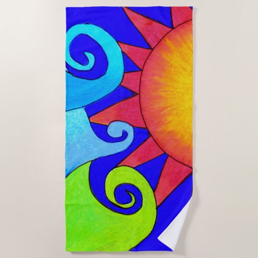 Drei Waves Strandtuch (Vorderseite)