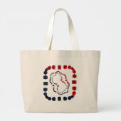 Drei Wege kubiert Jumbo Stoffbeutel (Rückseite)