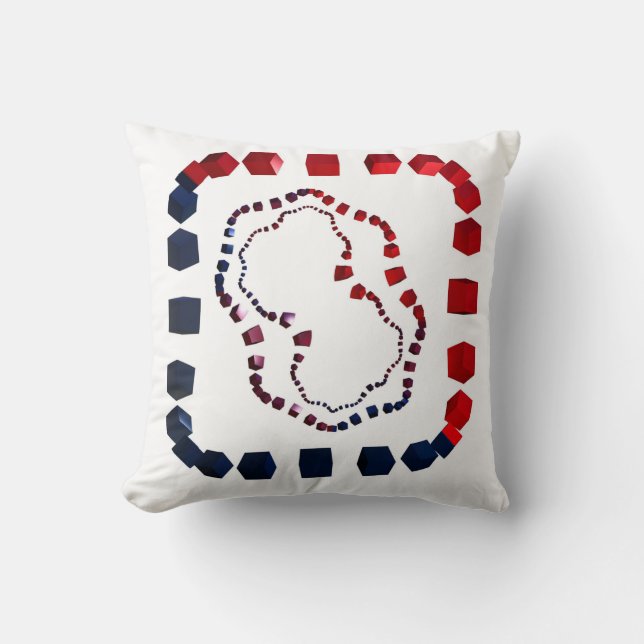 Drei Wege kubiert Kissen (Vorderseite)