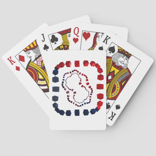 Drei-Wege-kubierte Spielkarten (Rückseite)