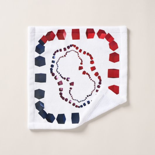 Drei Wege kubiertes Badetuch Set (Waschlappen)