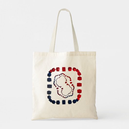 Drei Wege kubiertes Budget Tote Bag Tragetasche (Rückseite)