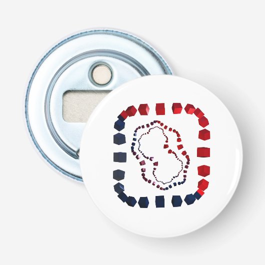 Drei Wege kubiertes Flaschenöffner (Vorderseite)