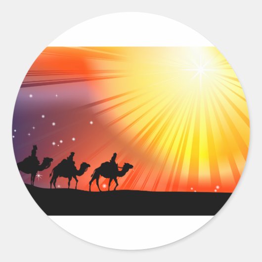 Drei-Wege-Männer-Aufkleber Runder Aufkleber (Vorderseite)