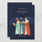 Drei-Wege-Männer-Epiphany-Grußkarte Feiertagskarte (Vorne/Hinten)