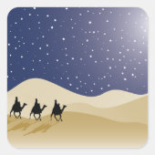 Drei-Wege-Männer-Sticker Quadratischer Aufkleber (Vorderseite)