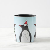 Drei weihnachtliche Gentoo Pinguine mit einem Indi Tasse (Zentrum)