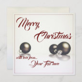 Drei Weihnachtsbälle vor hellem Hintergrund (Vorne/Hinten)