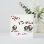 Drei Weihnachtsbälle vor hellem Hintergrund (Stehend Vorderseite)