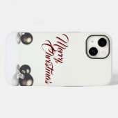 Drei Weihnachtsbälle vor hellem Hintergrund Case-Mate iPhone Hülle (Rückseite (Horizontal))