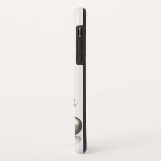 Drei Weihnachtsbälle vor hellem Hintergrund Case-Mate iPhone Hülle (Hinten/Links)