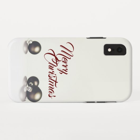 Drei Weihnachtsbälle vor hellem Hintergrund Case-Mate iPhone Hülle (Rückseite (Horizontal))