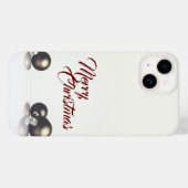 Drei Weihnachtsbälle vor hellem Hintergrund Case-Mate iPhone Hülle (Rückseite (Horizontal))