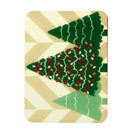 Drei Weihnachtsbäume Magnet (Vertikal)