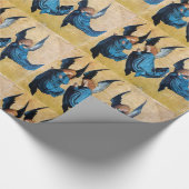 DREI WEIHNACHTSengel IM BLAU Geschenkpapier (Ecke)