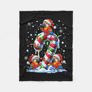 Drei Weihnachtsfeiern auf Candy Cane Weihnachtskid Fleecedecke