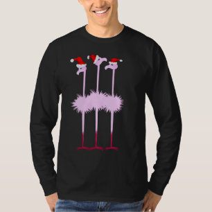Drei Weihnachtsflamingo-Shirt T-Shirt