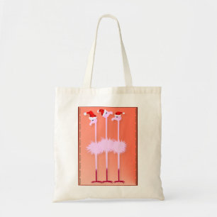 Drei Weihnachtsflamingo-Taschen Tragetasche