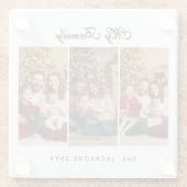 Drei Weihnachtsfotos Glasuntersetzer (Rückseite)