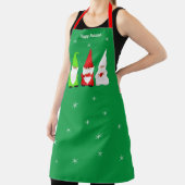 Drei Weihnachtsgnomen auf Grün Schürze (InSitu)
