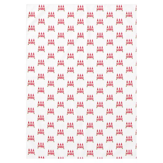 Drei Weihnachtsgnomen auf Weiß Tischdecke (Vorderseite)