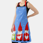 Drei Weihnachtsgnomen & Schneeflocken Schürze (InSitu)