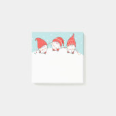 Drei Weihnachtsgnomes Elves Post-It-Notes Post-it Klebezettel (Vorderseite)