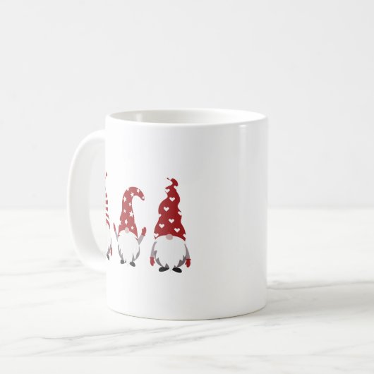 Drei Weihnachtsgnomes Kaffeetasse (Vorderseite Links)
