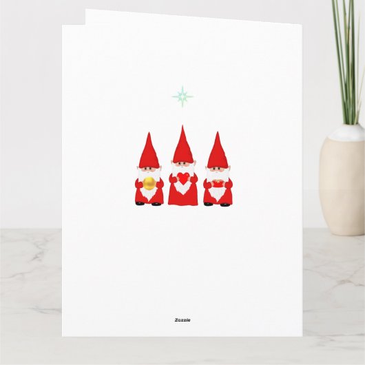 Drei Weihnachtsgnomes Karte (Rückseite)