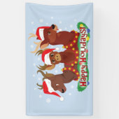 Drei Weihnachtshändler Banner (Vertikal)