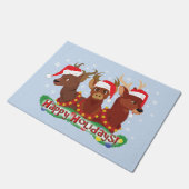 Drei Weihnachtshändler Fußmatte (Schrägansicht)