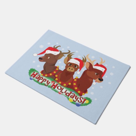 Drei Weihnachtshändler Fußmatte (Schrägansicht)