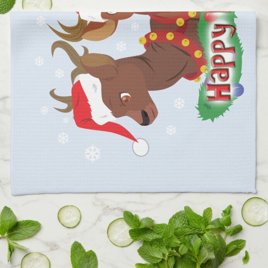 Drei Weihnachtshändler Geschirrtuch (Gefaltet)