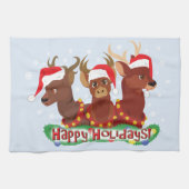 Drei Weihnachtshändler Geschirrtuch (Horizontal)