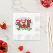 Drei Weihnachtshändler Serviette (Beispiel)