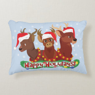 Drei Weihnachtshändler Zierkissen