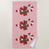 Drei Weihnachtskanäle auf Rosa Strandtuch (Vorderseite)