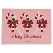 Drei Weihnachtsklänge mit individuellem Text Große Geschenktüte (Rückseite)