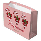 Drei Weihnachtsklänge mit individuellem Text Große Geschenktüte (Rückseite Schrägansicht)