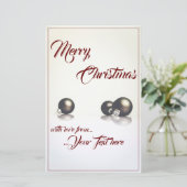 Drei Weihnachtskugeln vor hellem Hintergrund (Stehend Vorderseite)