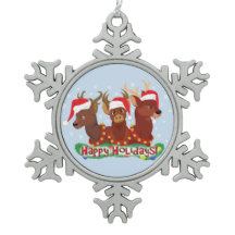 Drei Weihnachtsrotwild