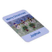Drei Weihnachtsschneemänner flexibel Magnet (Rechte Seite)