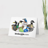 Drei Weihnachtssingvögel (US) Feiertagskarte (Rückseite)