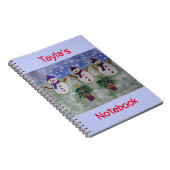 Drei Weihnachtssnowmen SpiralNotebook Notizblock (Rechte Seite)